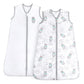 TILLYOU Sleep Sack 0-6 Months - 0.5 TOG Baby Wearable Blanket with 2-Way Zipper, Extra Soft Cotton Sleeveless Sleeping sack 2 Pa