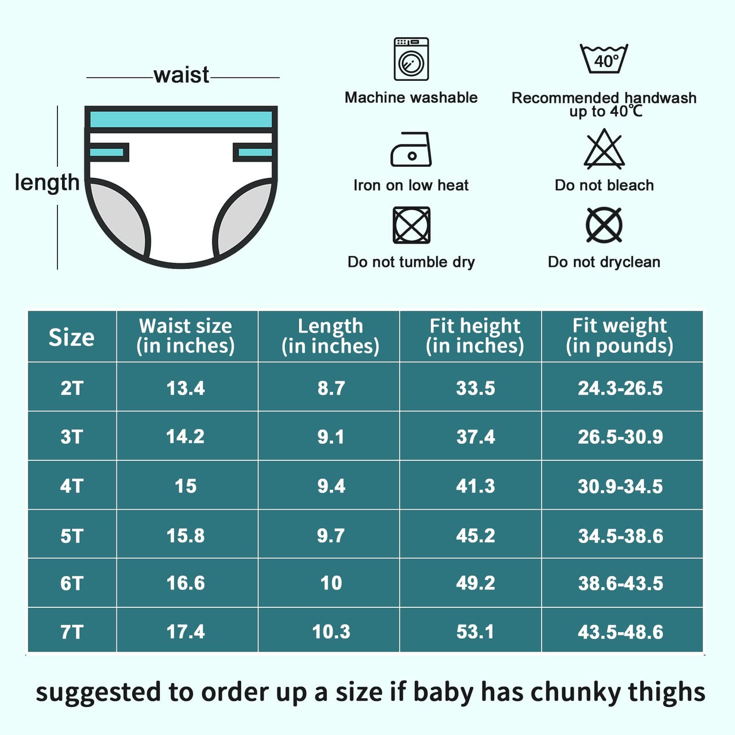 Moomoo Baby Training Underwear For Boys And Girls Absorbent Toddler Training Pants Cotton Washable And Reusable 2T-7T 8 Packs