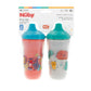 Nuby No-Spill Insulated Hard Spout 9 Oz Cup, Colors/Prints May Vary,2 Count (Pack Of 1)