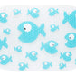 Bizzu Large Non-Slip Baby Bath Mat With Strong Suction Cups, Baby Bath Tub Time Essentials, Blue Fish