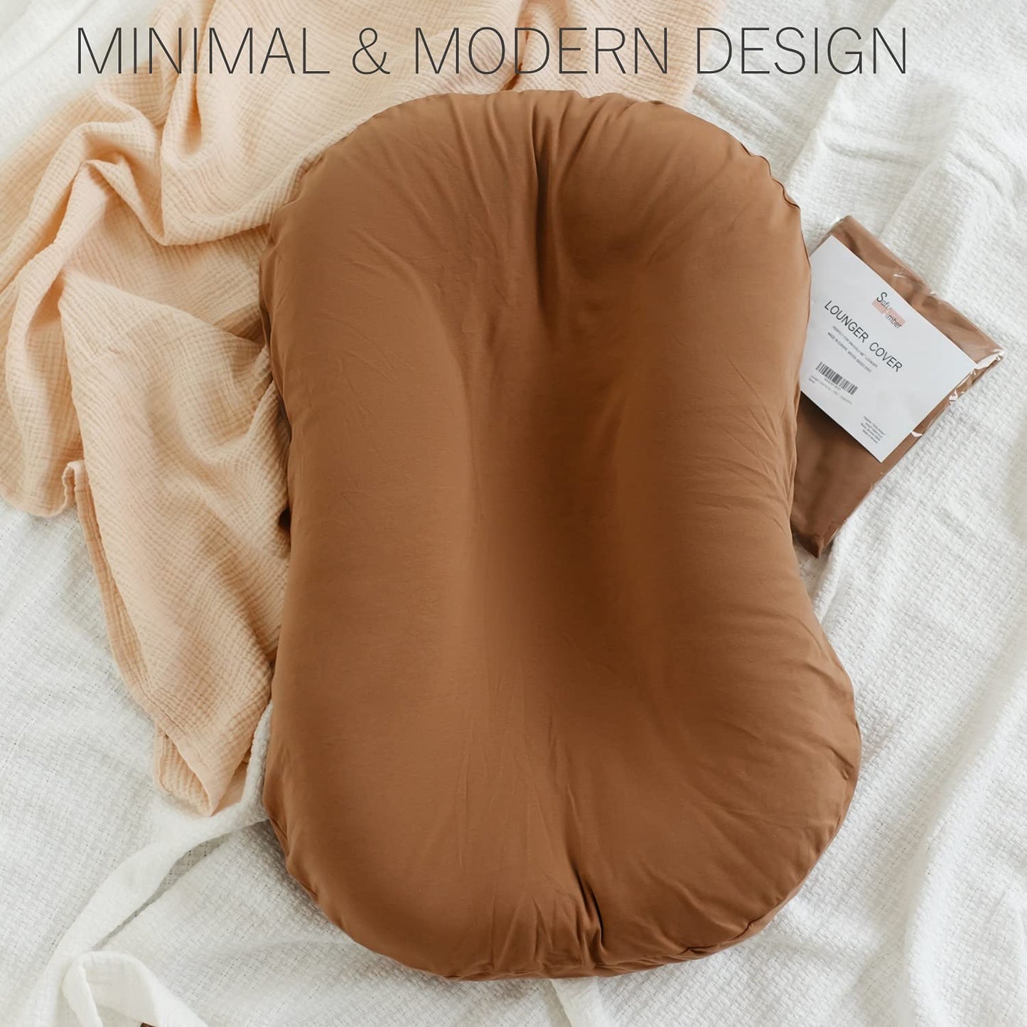 Sa Accessories Lounger Cover Compatible With Snuggle Me Loungers - Soft & Skin-Friendly Cotton - Replacement Cover Only - Brown