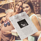 Sonogram Picture Frame Countdown Weeks - Baby Shower Welcome Sign - Standard 4'X3' Ultrasound Photo - Pregnancy Announcements