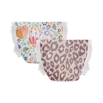 The Honest Company Clean Conscious Diapers | Plant-Based, Sustainable | Wild Thang + Flower Power | Club Box, Size 3 (16-28 Lbs)