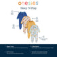 Onesies Brand baby-boys 4-pack Sleep N Play Footies, Snack Bar, 3-6 Months