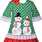 Baby Girls Adorable Christmas Snowman/Snowwoman Dress (24 Months) Green