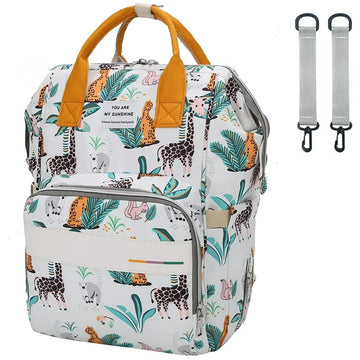 House Of Quirk Baby Diaper Bag Maternity Backpack (Giraffe White)