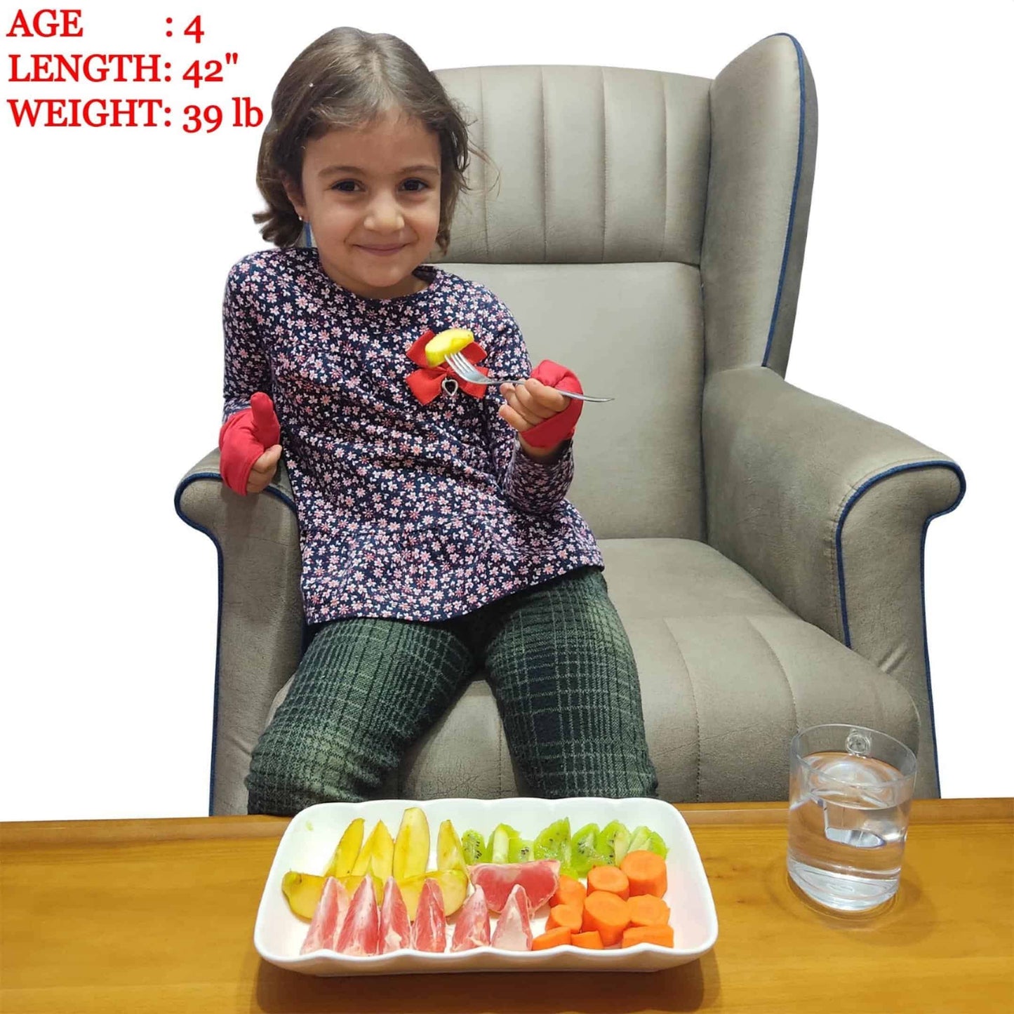 Offa Thumb Sucking Stop For Kids (Ages 3-6) - Kit Includes 2 Thumb Sucking Deterrent Gloves (Red) & Guide Booklet