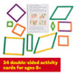 LEARNING ADVANTAGE GeoStix Basic Set - 80 Construction Sticks - 24 Activity Cards - 2 Protractors - Build 2D Shapes and Measure
