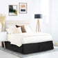 Nestl Black Bed Skirt Queen Size - Queen Bed Skirt 14 Inch Drop - Brushed Microfiber Bed Skirts - Hotel Quality Pleated Bed Skir