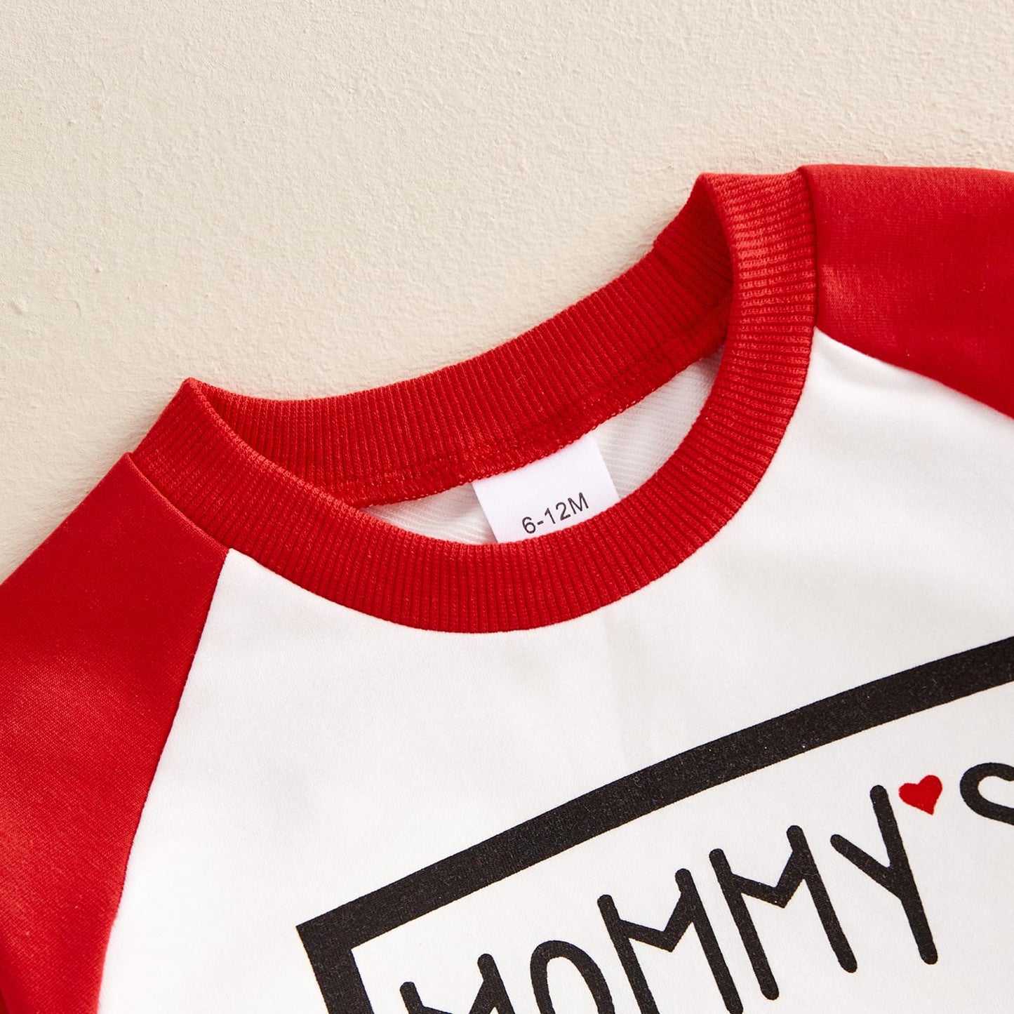 Baby Boy Fall Clothes Set Long Sleeve Letter Print Sweatshirt Pants Valentines Day Outfits 6 12 18 24 Months 2T (White, 6-12 Mon