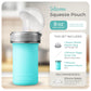 Mason Bottle 8Oz Silicone Squeeze Pouch With Straw - Reusable Baby Food And Snack Pouch For Toddlers - Soft Food And Liquid Bott