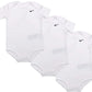 Nike Swoosh Three-Piece Infant Baby Bodysuit Set Newborn, White (Newborn, White)