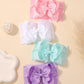 Doboi 20Pcs Baby Bows Baby Girl Headbands Nylon Hairbands With Ribbon Bow Handmade Elastic Baby Hair Bows Headbands For Baby Gir