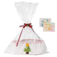 Easter Gift Basket Set Empty With Gift Cards | Bow | Ribbon | Cellophane Bag, Pink Baskets For Storage Cotton Rope Basket With H