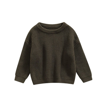 Infant Toddler Baby Girl Boy Knit Sweater Pullover Sweatshirt Long Sleeve Shirt Tops Knitted Fall Winter Clothes (Army Green, 6-