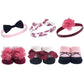 Hudson Baby Infant Girl Headband And Socks Giftset Burgundy Floral, One Size
