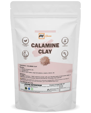 mGanna 100% Natural Calamine Clay Powder for Hair Masks, Scrubs, Creams, Lotion and Soap Making 0.22 LBS / 100 GMS