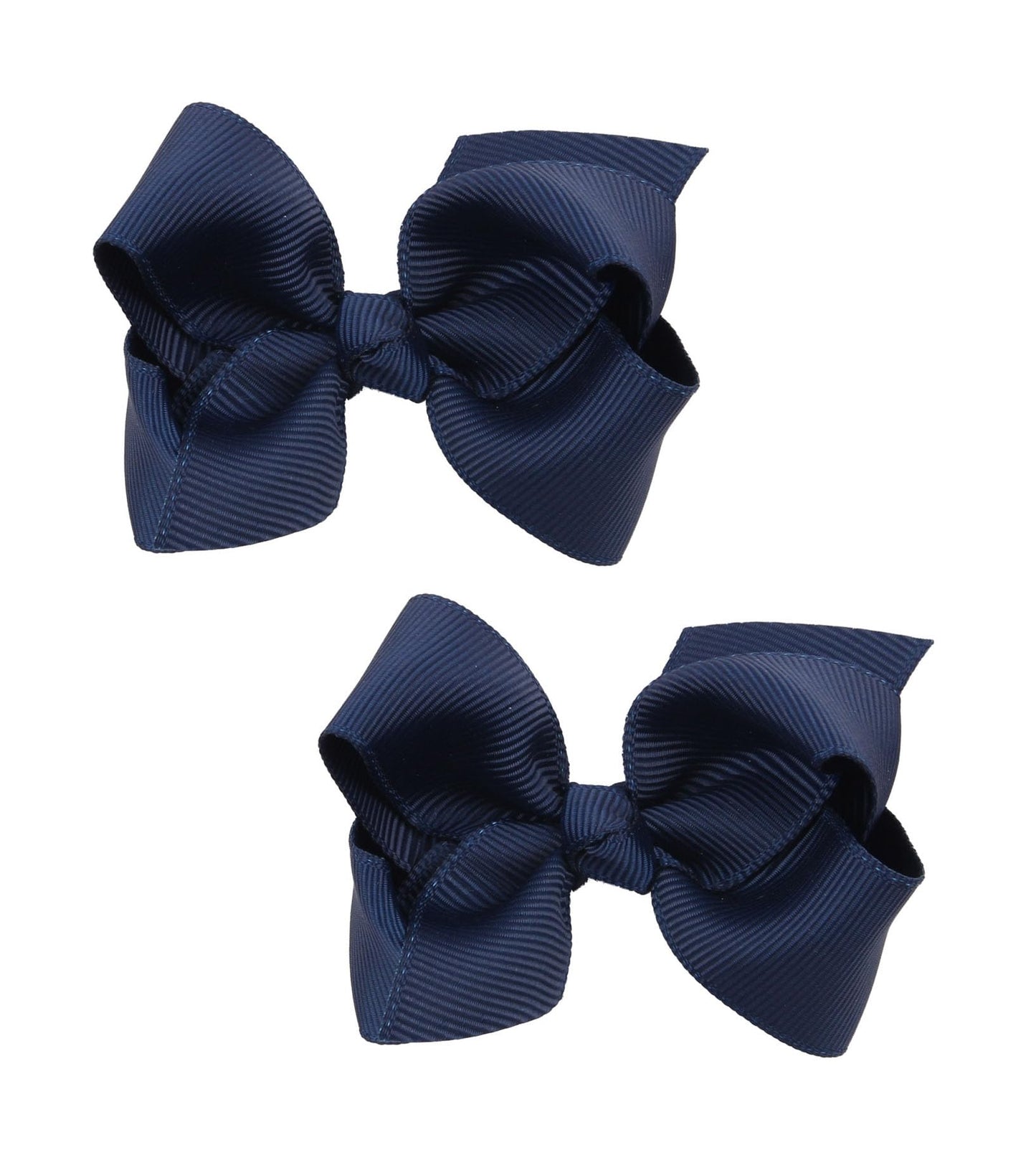 Koolgil Baby Girl's 2Pcs Cute 3 Inch Pure Color Bow-knot Hair Clip for Photography Travel Daily Life (Navy Blue)