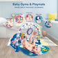 Gugukuku Baby Playmat Tummy Time Toys-Funny Play Piano Baby Gym Activity Mat With 5 Infant Sensory Toys & 3 Suction Cup Spinner