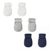 Newborn Baby No Scratch Mittens Stay On, 100% Cotton Breathable, Adjustable Infant Gloves For Baby Boys Girls Mittens (0-3 Month