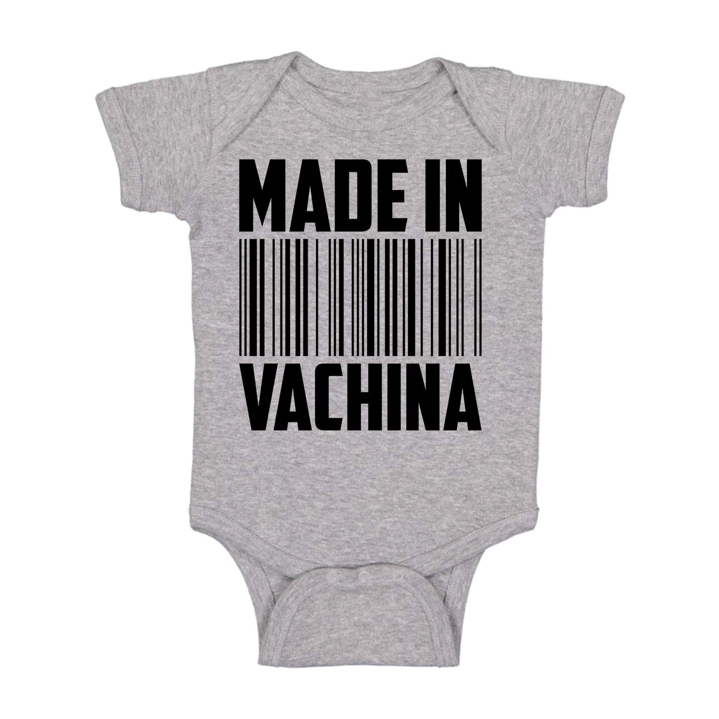 Made In Vachina - Funny Cute Infant Creeper Short Sleeve Bodysuits Infant Funny Baby Romper(Light Grey, 12 Months)