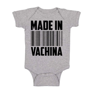 Made In Vachina - Funny Cute Infant Creeper Short Sleeve Bodysuits Infant Funny Baby Romper(Light Grey, 12 Months)