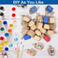 Amenon 24 Pack Hanukkah Wooden Dreidel, 3 Inch Blank Natural Wooden Chanukah Dreidel Diy Project Painted For Hanukkah Party Game