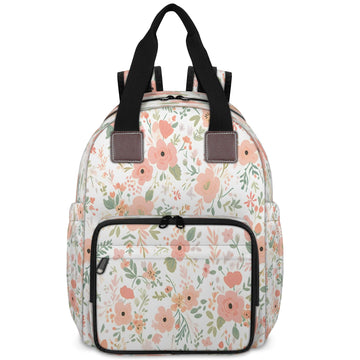 CNNINGYI Baby Diapers Bag Backpack, Spring Floral Waterproof Large Baby Bag for Mom Dad, Wildflowers Flowers Travel Diaper Bag B