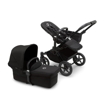 Bugaboo Donkey 5 Mono Complete - Single Stroller Converts to Side-by-Side Double Stroller, Multiple Seat Positions - Alu/Midnigh