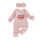 Mieeyali My First Valentines Day Baby Girl Outfit Knit Ruffle Romper Jumpsuit Cute Preemie Infant Newborn Spring Clothes (Pink V