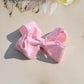 2Pcs Glitter Pink Bows For Girls 5Inchs Hand-Made Shiny Glitter Ribbon Hair Bows Alligator Clips Sparkle Sequins Hair Accessorie