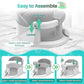 Inaya Baby Bath Seat For 6-24 Months, Non-Slip, Safe And Comfortable Tub Chair For Sitting-Up Infants, Open Design - Essential B