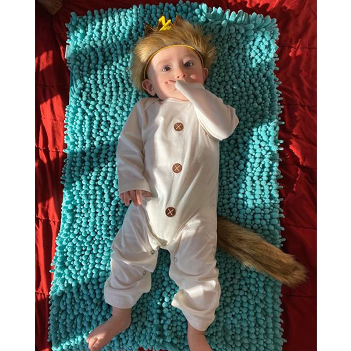 Baby Boys 1St Birthday Outfit Baby First Birthday Clothes Boy Where The Wild Things Are Romper (Beige-02,12-18 Months)