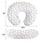Nursing Pillow, Breast Feeding Pillows For Mom, Pink Calf Soft Cover With Breathable Filling, Feeding Support Pillow For 0-12 Mo