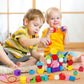 TooyBing Montessori Wooden Lacing Beads Toys for 2 3 4 Year Old Toddler Kids, Sequencing & Stacking Block Toy with Storage Box,