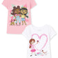 The Children'S Place Baby Toddler Girls Short Sleeve Graphic T-Shirt 2-Pack, Girl & Dog/Girls & Cat, 12-18 Months