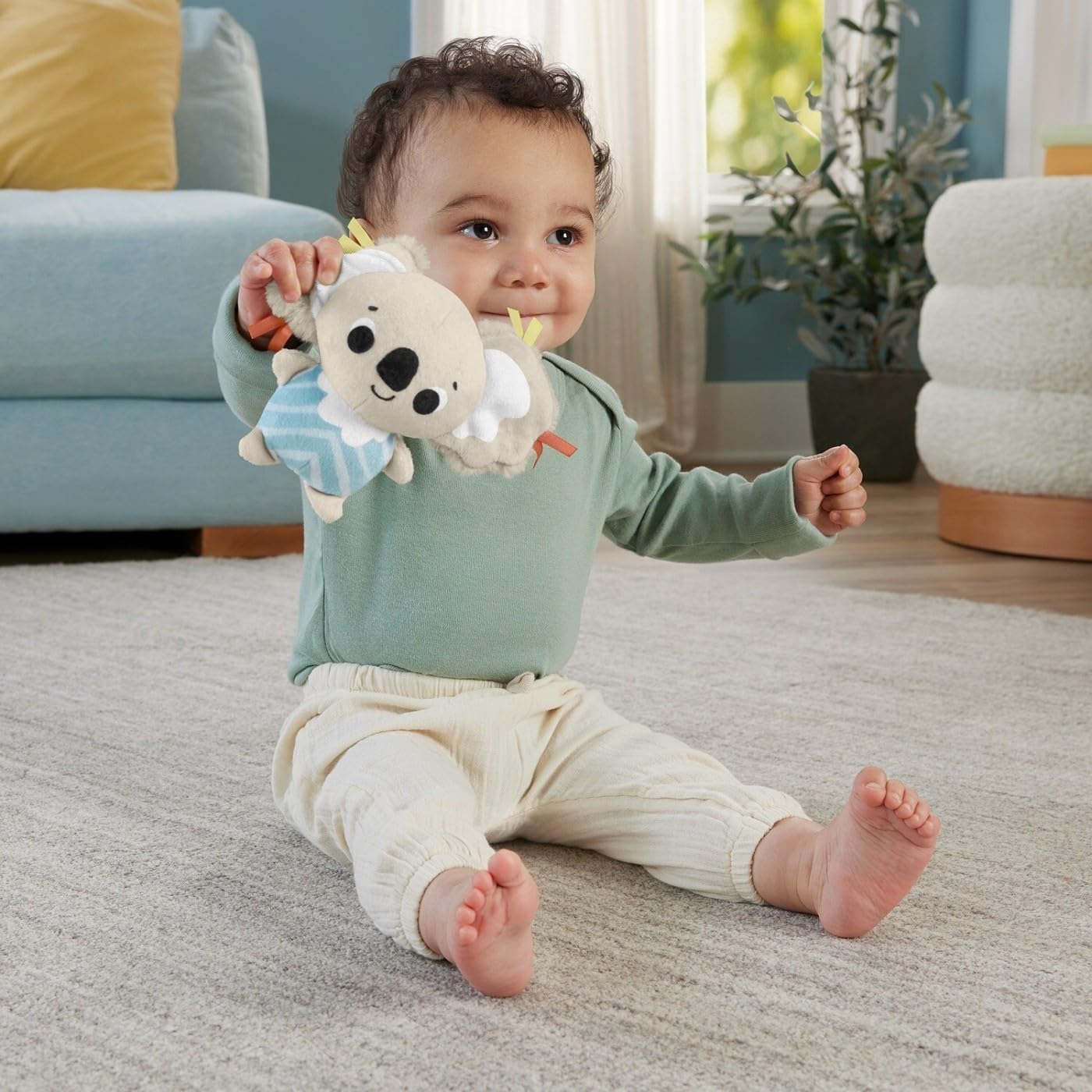 Fisher-Price Baby Playmat Simply Senses Newborn Gym With Mobile & Sensory Activity Toys For Developmental Play Ages 0+ Months