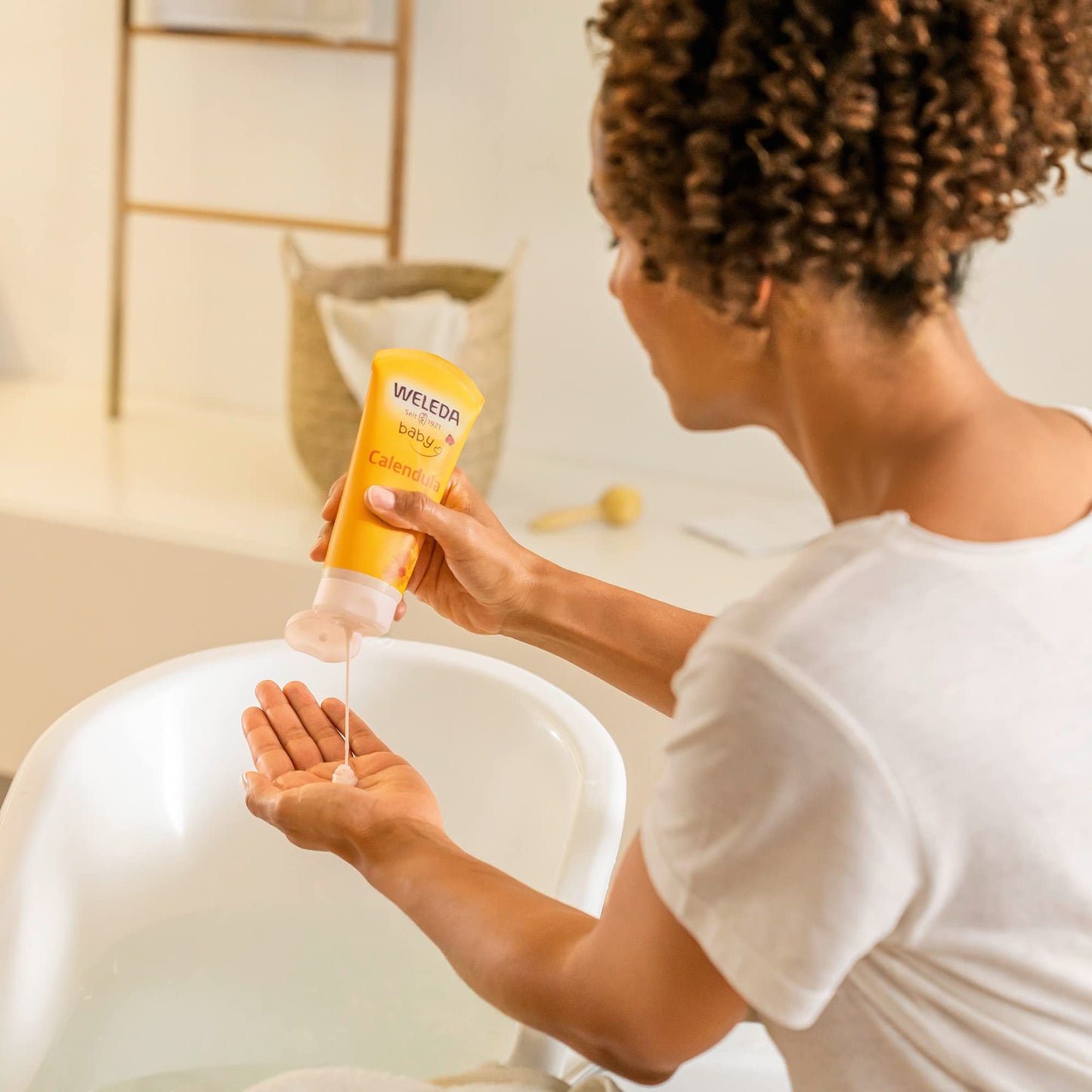 Weleda Baby Calendula 2-In-1 Gentle Shampoo And Body Wash, 6.8 Fluid Ounce, Plant Rich Cleanser With Calendula And Sweet Almond