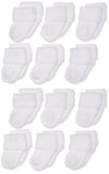 Touched By Nature Baby Boys Organic Cotton Casual Sock, White Terry, 0-6 Months Us