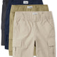 The Childrens Place Boys Pull On Cargo Pants, Flaxsandwashtidalwashed Black 4 Pack, 16(Husky)