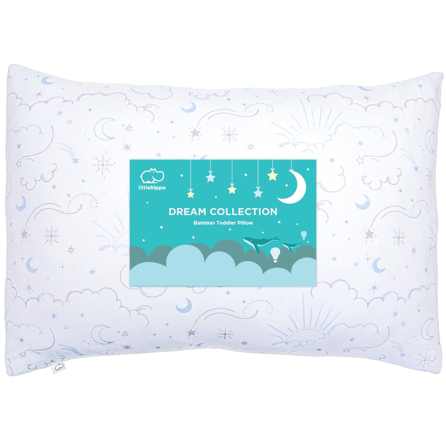 Littlehippo Toddler Pillow With Bamboo (Viscose) Pillowcase - 13X18 Hypoallergenic Toddler Pillow For Sleeping, Kids, Travel, Mi