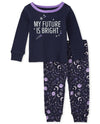 The Children'S Place Baby-Girl And Toddler Long Sleeve Top And Pants Pajama Set Bright Future Baby & Toddler - Pj Set 6 Years