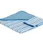 Towelselections Turkish Cotton Hooded Terry Velour Baby Bath Towel And Glove Set Blue Striped