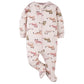 Gerber Baby Girls 4 Pack Sleep 'N Play Footie Leopard Pink 6-9 Months