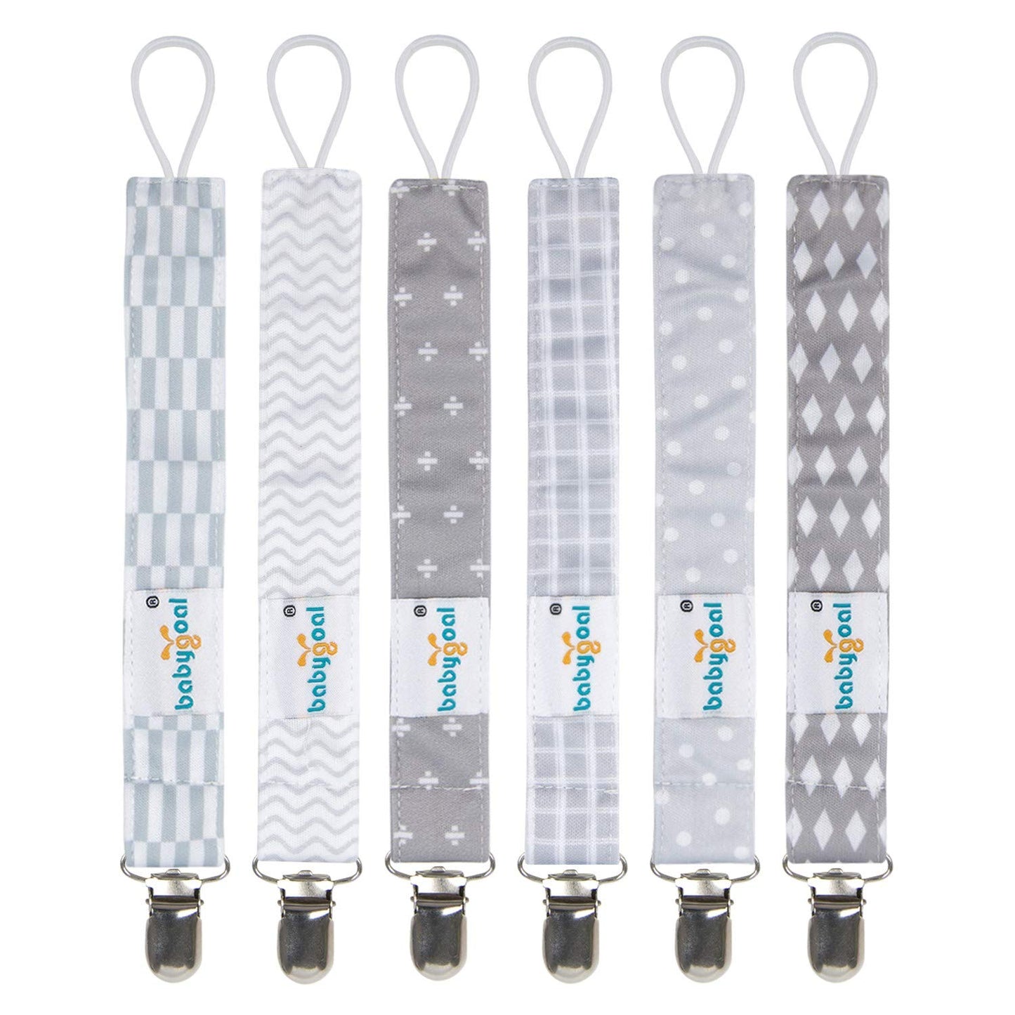 Babygoal Pacifier Clips, 6 Pack Pacifier Holder For Boys And Girls Fits For Most Pacifier Styles & Baby Toys And Baby Gift 6Mp09