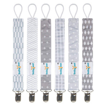 Babygoal Pacifier Clips, 6 Pack Pacifier Holder For Boys And Girls Fits For Most Pacifier Styles & Baby Toys And Baby Gift 6Mp09