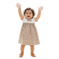Koshmosh Cotton Baby Girl Dress With Cute Bow I Stylish Gingham Baby Frock I Soft MulmulLined Girl Outfit By KoshmoshBrown45