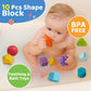 LiKee Toddler Montessori Toys for 1+ Years Old Boy Girl Birthday, Baby Infant Toys with 10pcs Sensory Pieces Shape Sorter, Age O