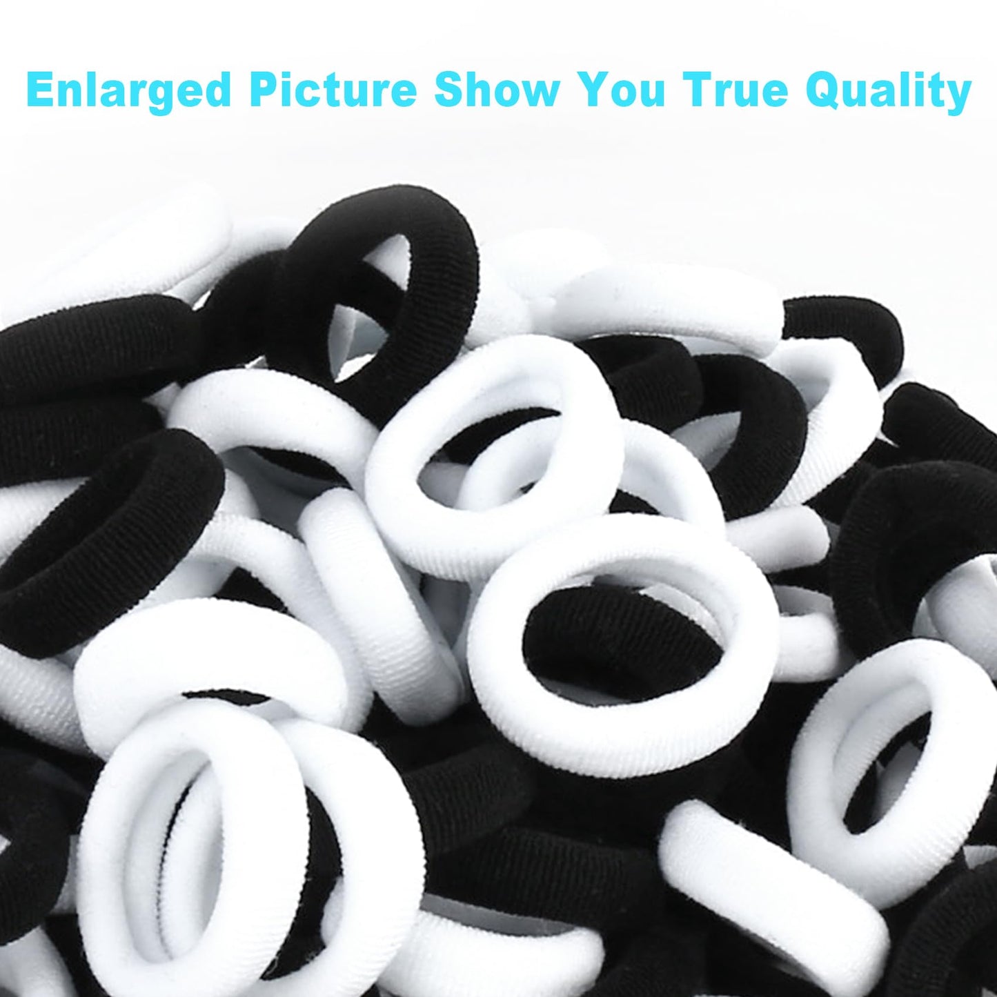 Qarwayoc Small Girls Hair Ties, Baby Toddler Hair Bands, Cotton Kids Hair Ponytail Holders No Damage And Mini Baby Elastic Holde