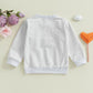 Karuedoo Toddler Baby Boy Girl Valentines Day Clothes Letter Print Crewneck Sweatshirt Long Sleeve Shirts Top Spring Outfit (A-G